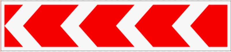 Дорожный знак 1.34.2 пленка класс Iб, II т/р (500x615 мм)