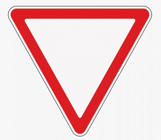 Дорожный знак 2.4 пленка класс III, IV т/р (А1200 мм)
